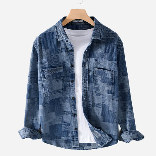 Classic Fit Long Sleeve Denim Shirt for Men Shirt Project Brighton Blue S