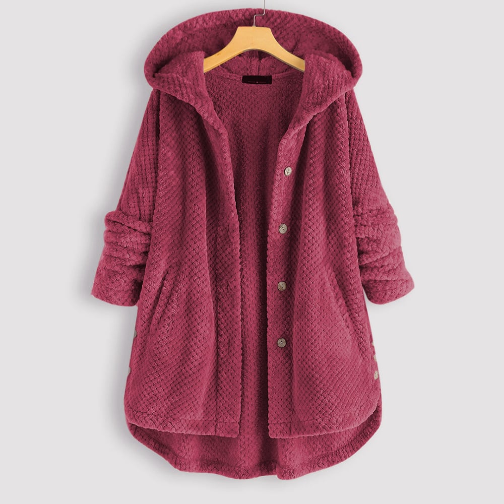 Cosy Hooded Cardigan for Women Cardigan Project Brighton Wine Red S