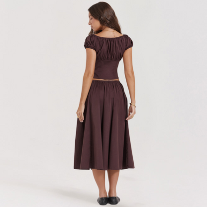 Elegant Vintage Ruffle Two-Piece Set Set Project Brighton