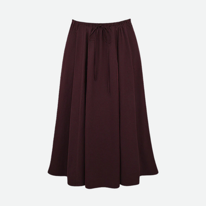 Elegant Vintage Ruffle Two-Piece Set Set Project Brighton Brown Skirt S