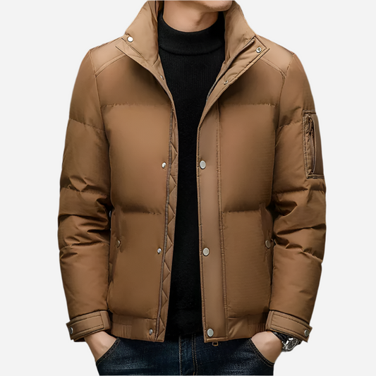 Men’s Lightweight Thermal Down Jacket Jacket Project Brighton Brown S