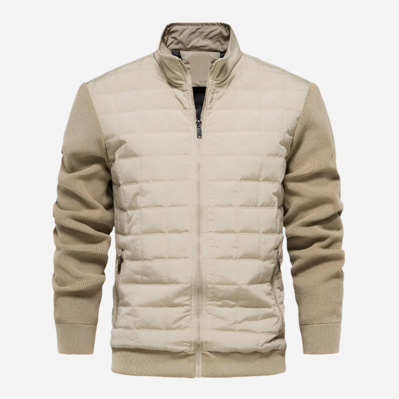 Warm Leisure Stand Collar Jacket for Men Jacket Project Brighton Beige S