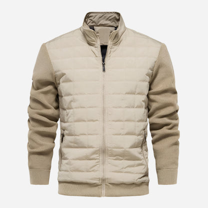 Warm Leisure Stand Collar Jacket for Men Jacket Project Brighton Beige S