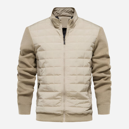 Warm Leisure Stand Collar Jacket for Men Jacket Project Brighton Beige S