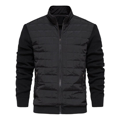 Warm Leisure Stand Collar Jacket for Men Jacket Project Brighton Black S
