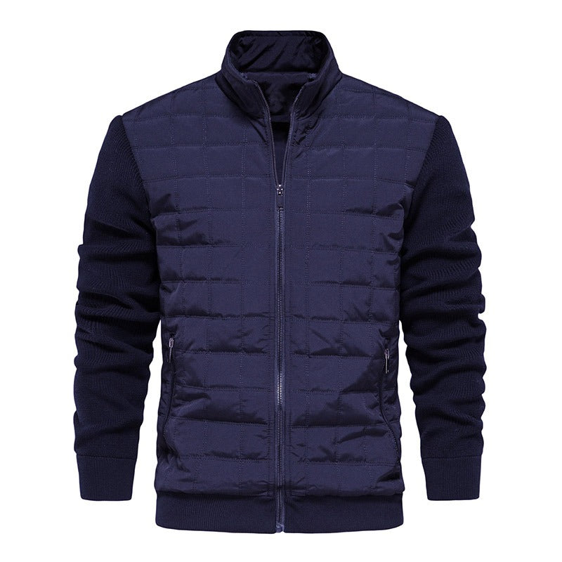 Warm Leisure Stand Collar Jacket for Men Jacket Project Brighton Navy Blue S