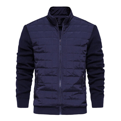 Warm Leisure Stand Collar Jacket for Men Jacket Project Brighton Navy Blue S