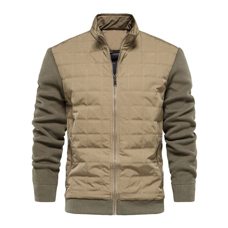 Warm Leisure Stand Collar Jacket for Men Jacket Project Brighton Brown S