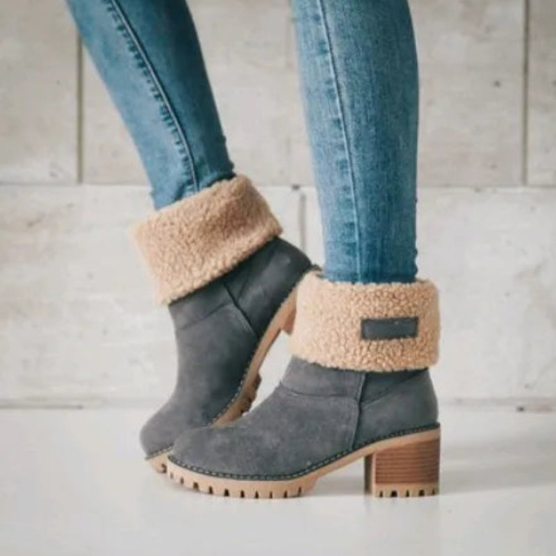 Women's Suede Warm Snow Boots Boots Project Brighton Grey 2